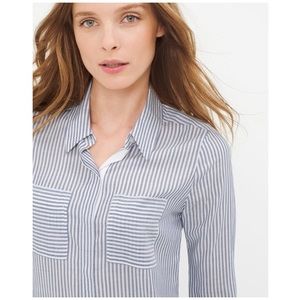 WHBM Long Sleeved Striped Shirt